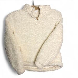 GAP KIDS- Cream fuzzy sweater - Size: XL(12yo)